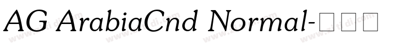AG ArabiaCnd Normal字体转换